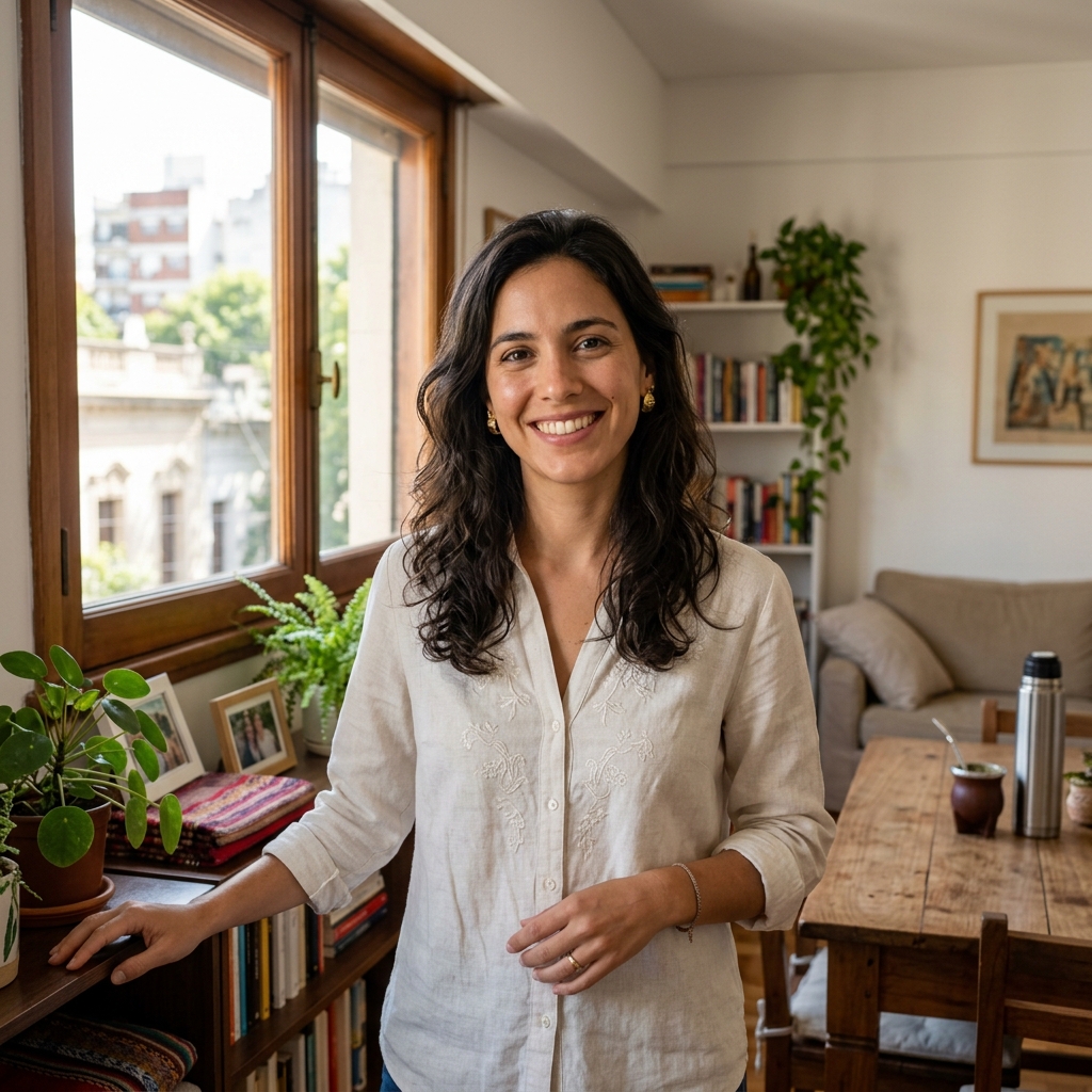 Camila, beneficiaria de la plataforma