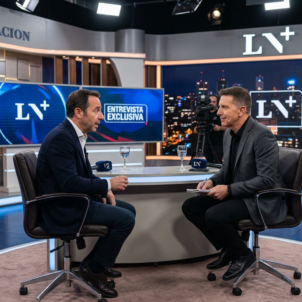 Marcos Galperin y Alejandro Fantino en el estudio de LN+
